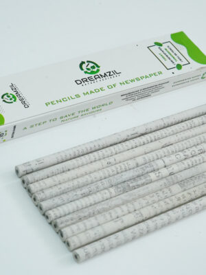 Plantable Newspaper Pencil – Eco-Friendly Biodegradable Writing Pencil with Seeds, Sustainable Return Gift for Kids & Adults