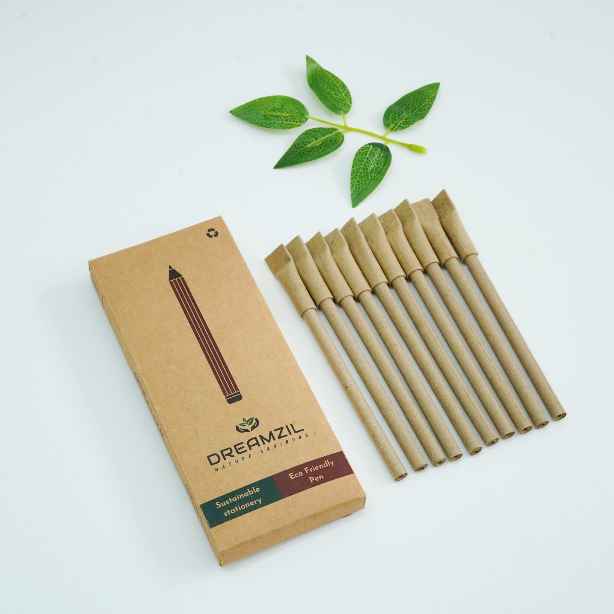 Eco-Friendly Paper Pen – Recycled Paper Ballpoint Pen, Sustainable Writing Tool for Office, School & Corporate Gifting | Custom Logo Printing Available